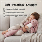 Aroma Super Soft Bunny Long Hot Water Bottle Cover - Pink