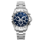 CHRISTOPHE DUCHAMP Swiss Quartz Movement Silver Dial Mens Watch with Silver Colour Stainless Steel Chain Strap