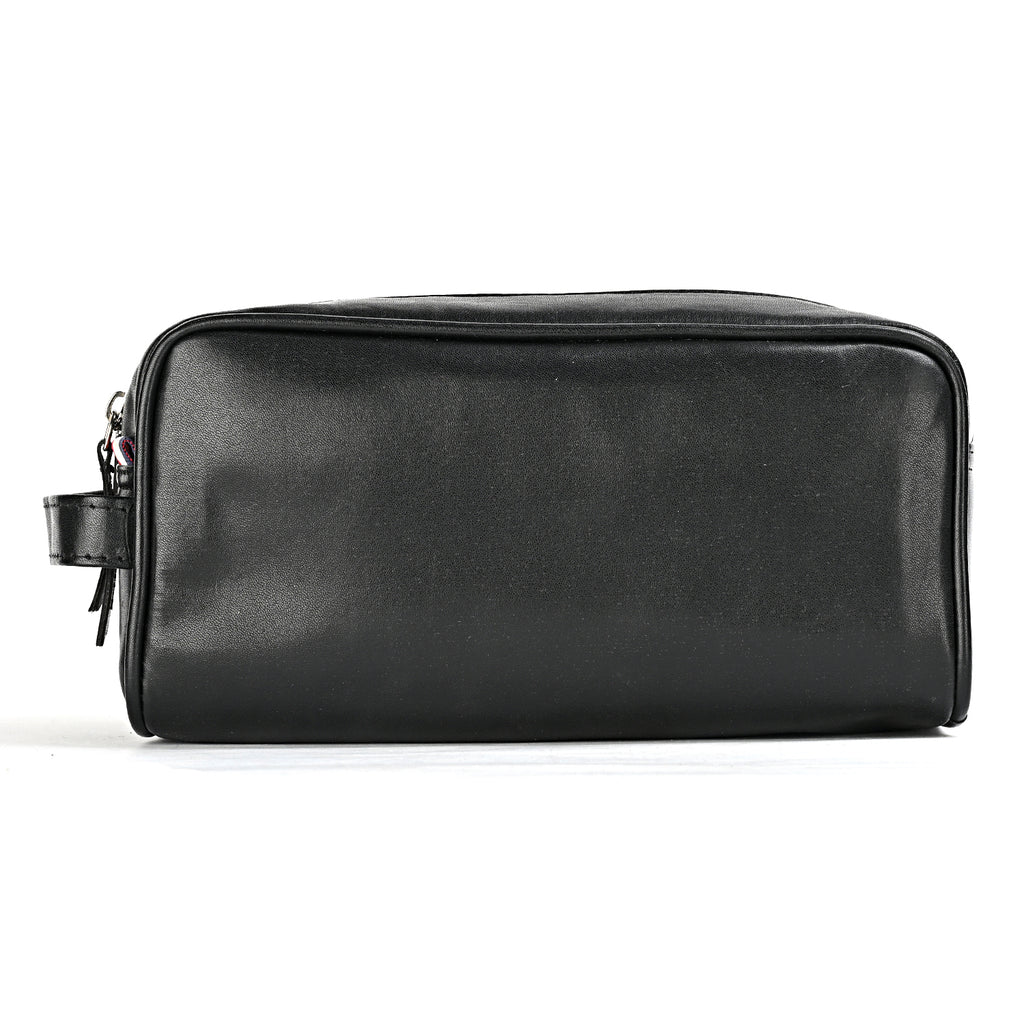 VALISSIERE Faux-Leather Travel Cosmetic - Toiletry Bag - Black