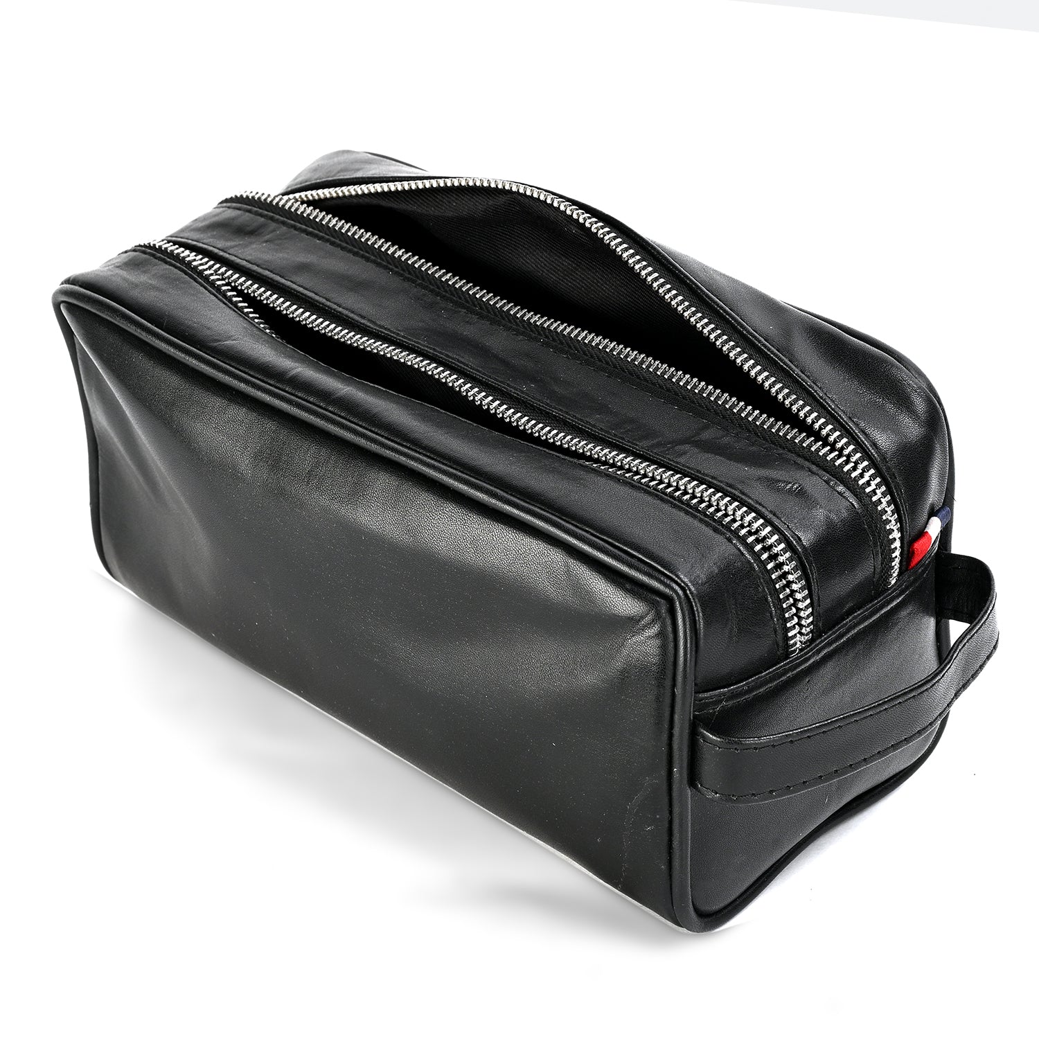 VALISSIERE Faux-Leather Travel Cosmetic - Toiletry Bag - Black