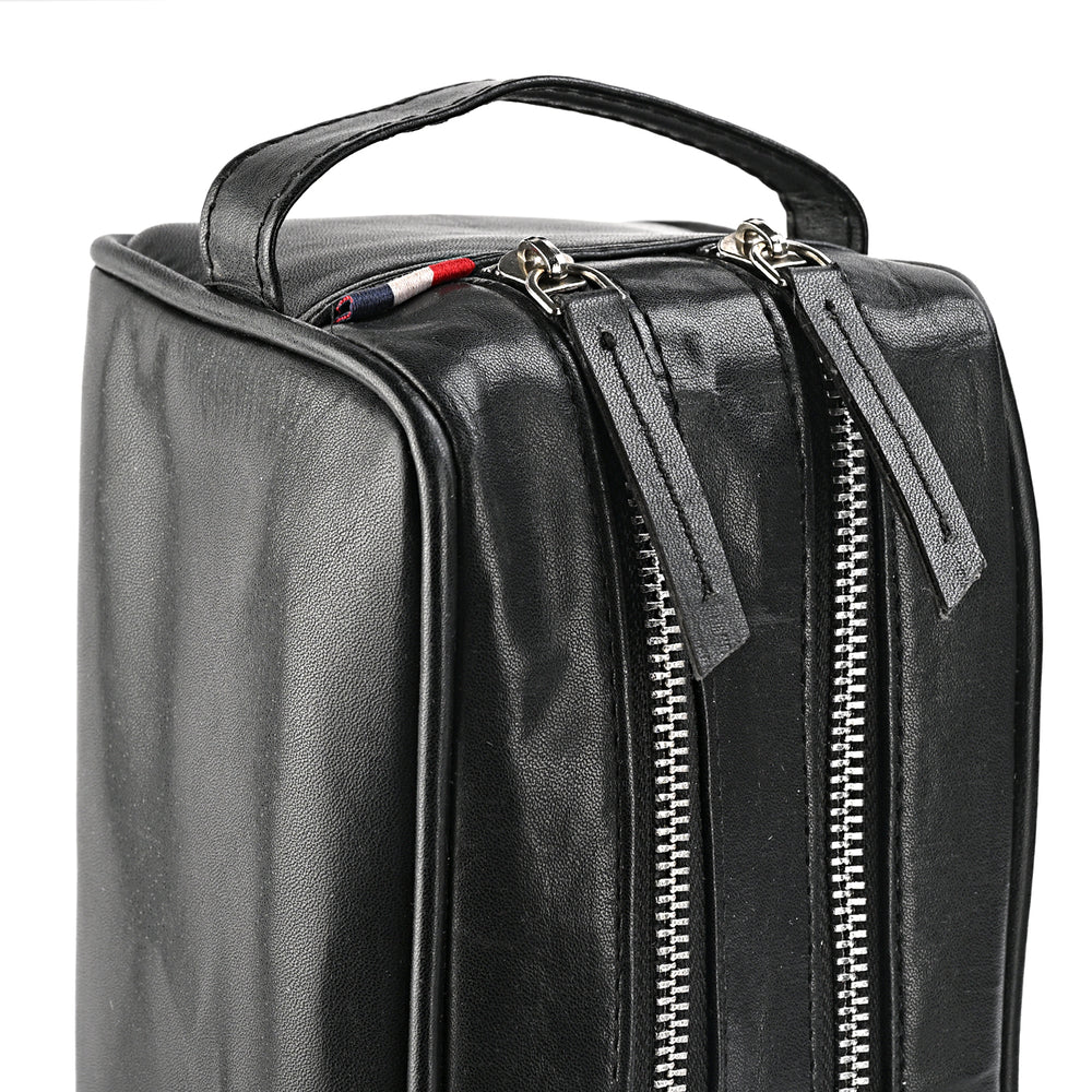 VALISSIERE Faux-Leather Travel Cosmetic - Toiletry Bag - Black