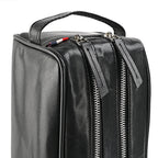 VALISSIERE Faux-Leather Travel Cosmetic - Toiletry Bag - Black