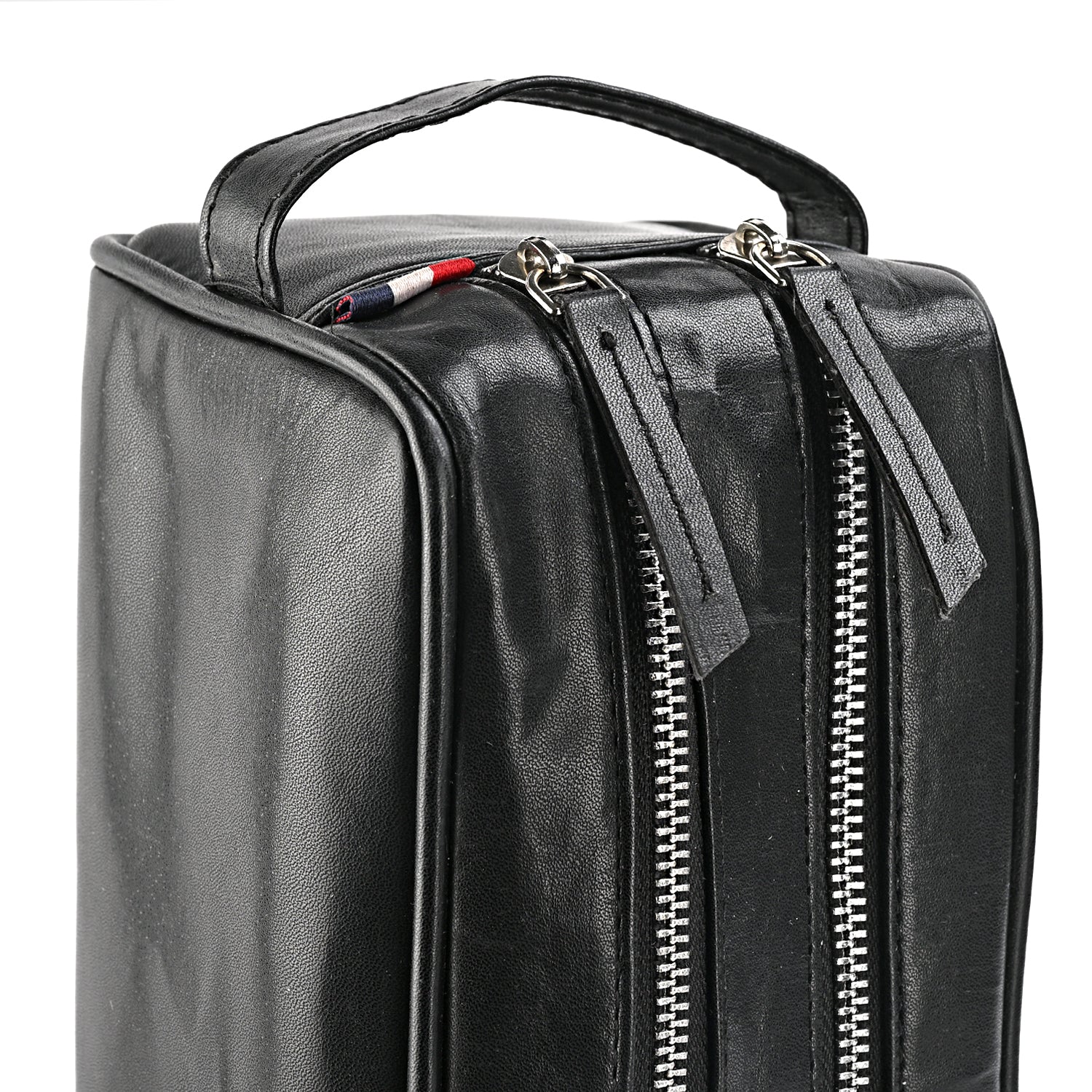 VALISSIERE Faux-Leather Travel Cosmetic - Toiletry Bag - Black