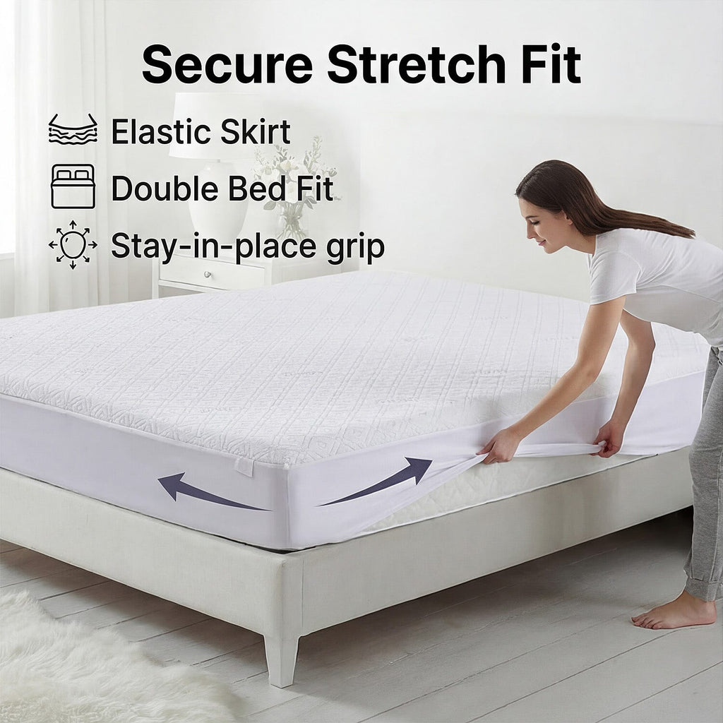 Hush Haven Premium Silver Infused Waterproof Mattress Protector 220gsm ...