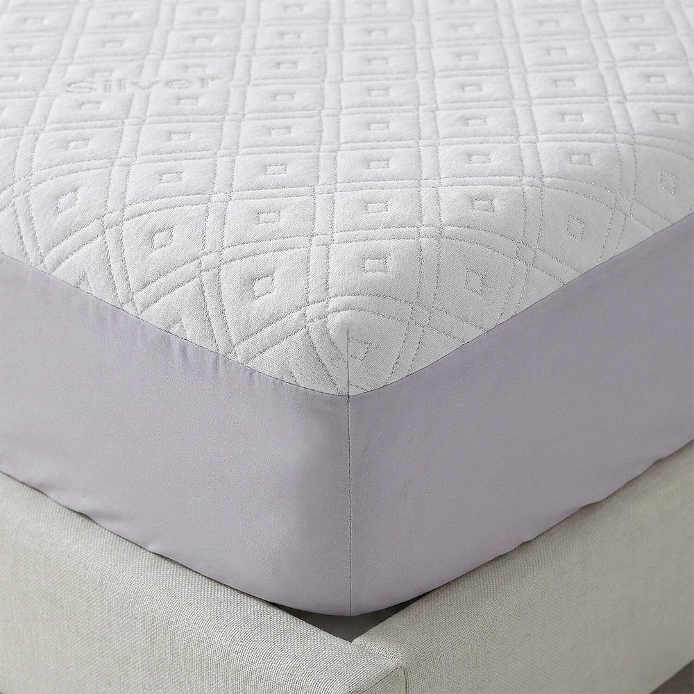 Hush Haven Premium Silver thread Waterproof Mattress Protector 220GSM (Double) - White