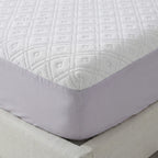 Hush Haven Premium Silver thread Waterproof Mattress Protector 220GSM (Double) - White