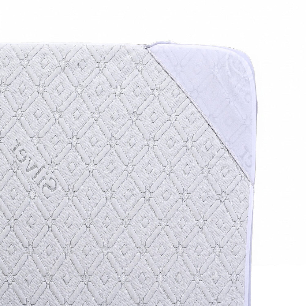 Hush Haven Premium Silver thread Waterproof Mattress Protector 220GSM (Double) - White