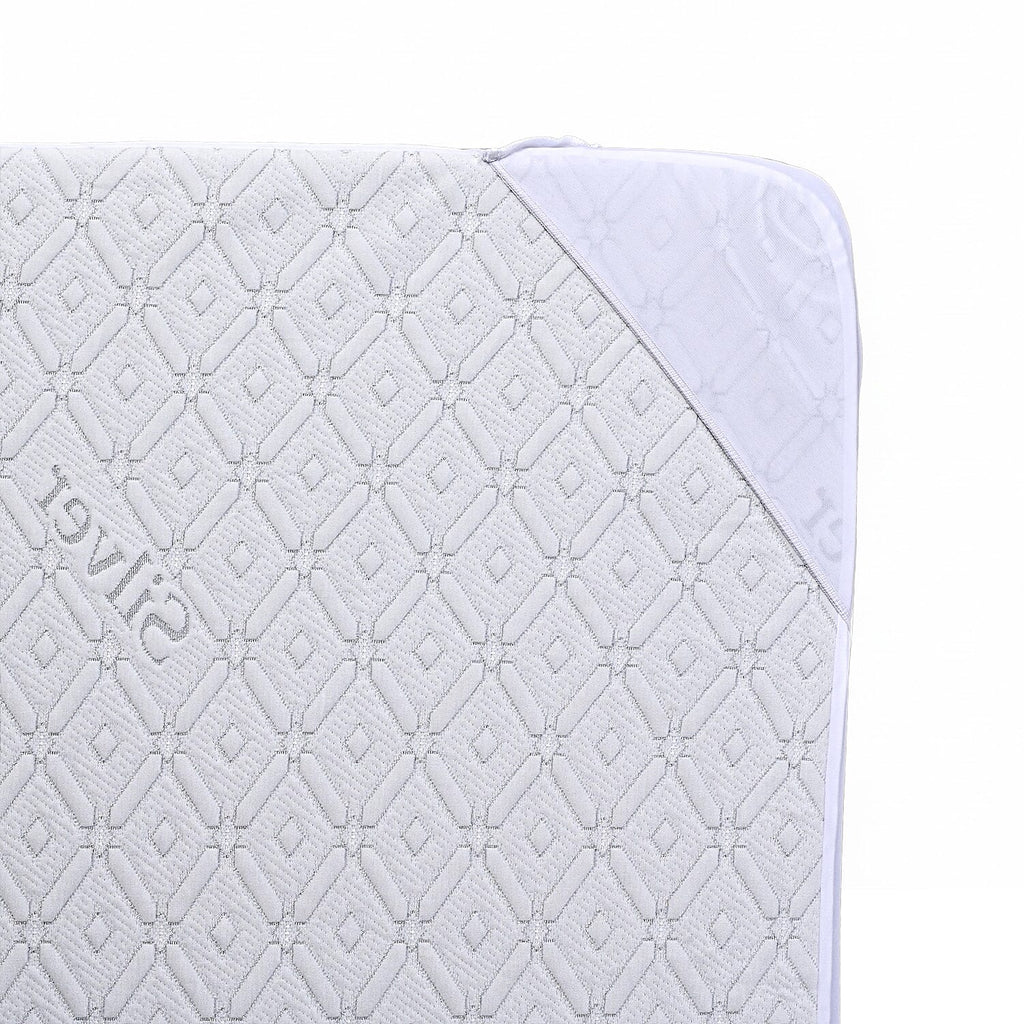 Hush Haven Premium Silver thread Waterproof Mattress Protector 220GSM (Double) - White