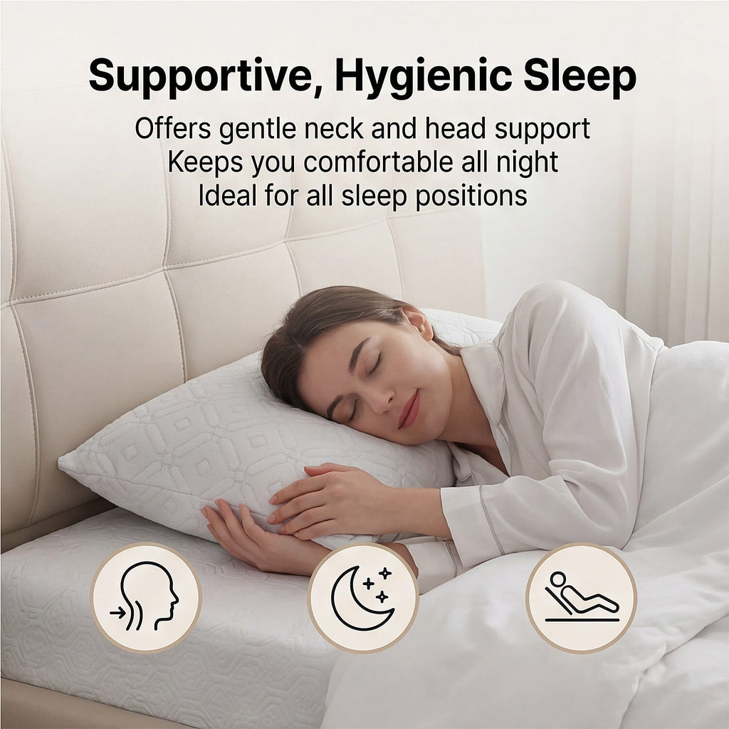 Hush Haven Silver thread Waterproof Pillow 220gsm (75 x 50cm) - White