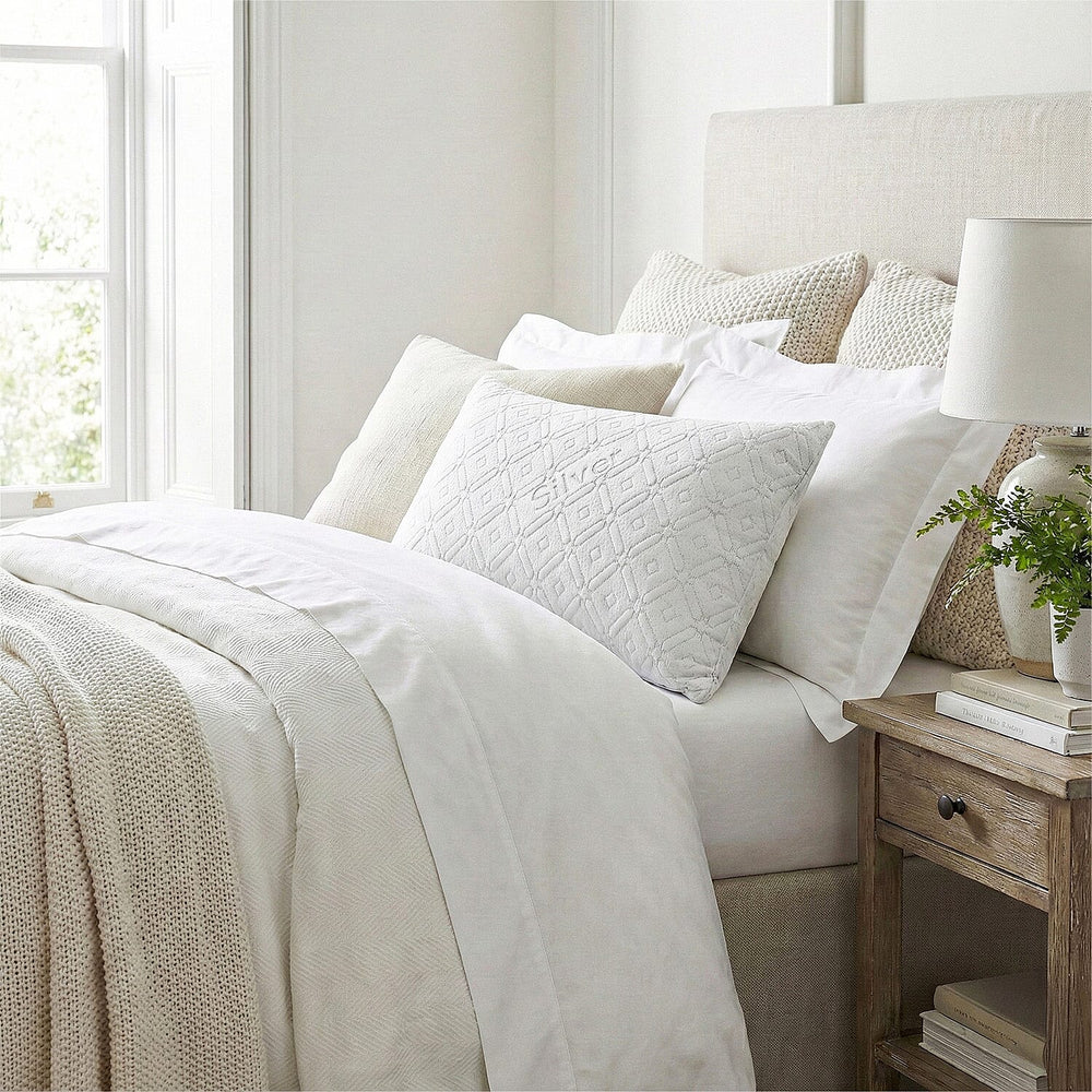 Hush Haven Silver thread Waterproof Pillow 220gsm (75 x 50cm) - White