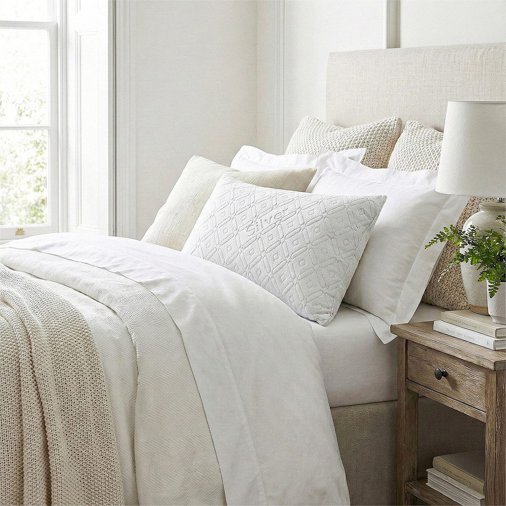 Hush Haven Silver thread Waterproof Pillow 220gsm (75 x 50cm) - White