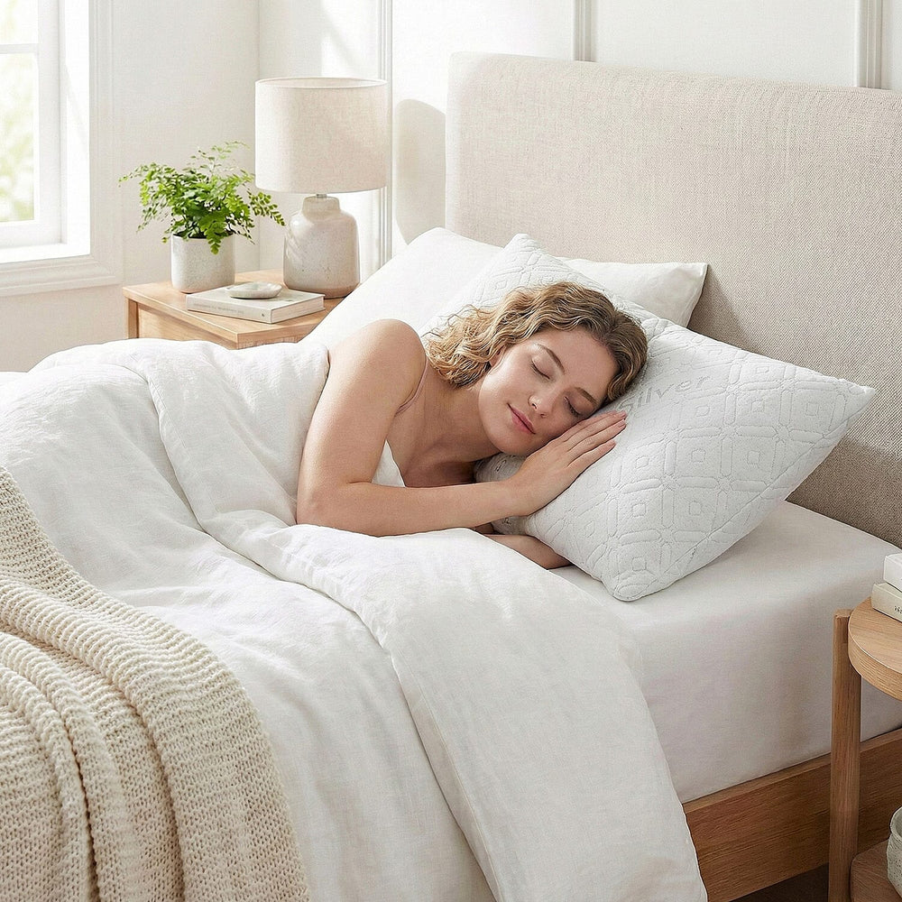 Hush Haven Silver thread Waterproof Pillow 220gsm (75 x 50cm) - White
