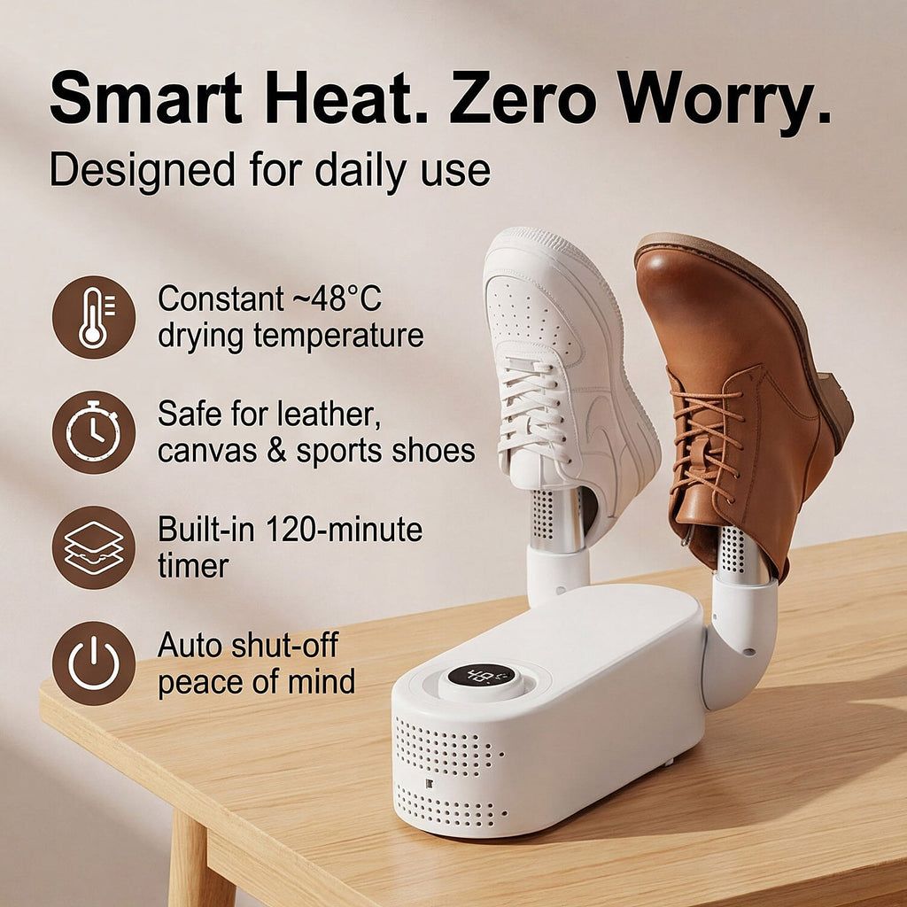 Electric Shoe-Glove-Boot-Hat Dryer Warmer with Adjustable Rack, Heat Blower and Timer