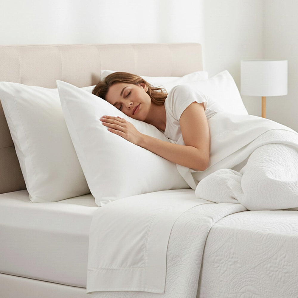 Closeout Offer - The Fine Bedding Company Perfect Everyday Pillow Pair - White