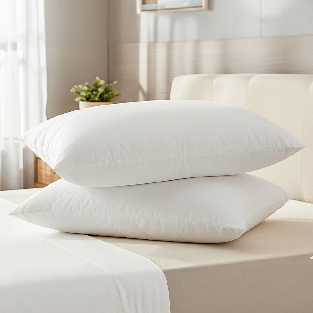 Closeout Offer - The Fine Bedding Company Perfect Everyday Pillow Pair - White