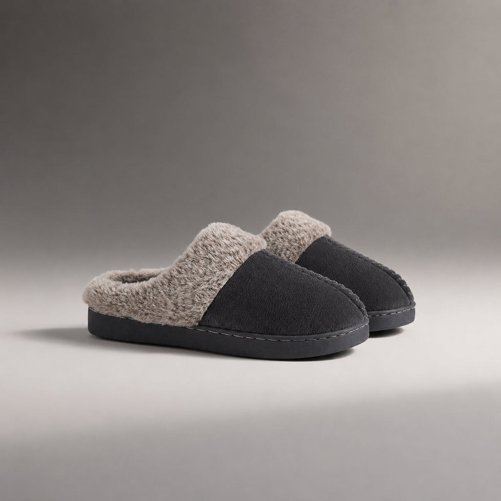 Jo & Joe Ladies Slipper (Size - 4) - Charcoal_8332854