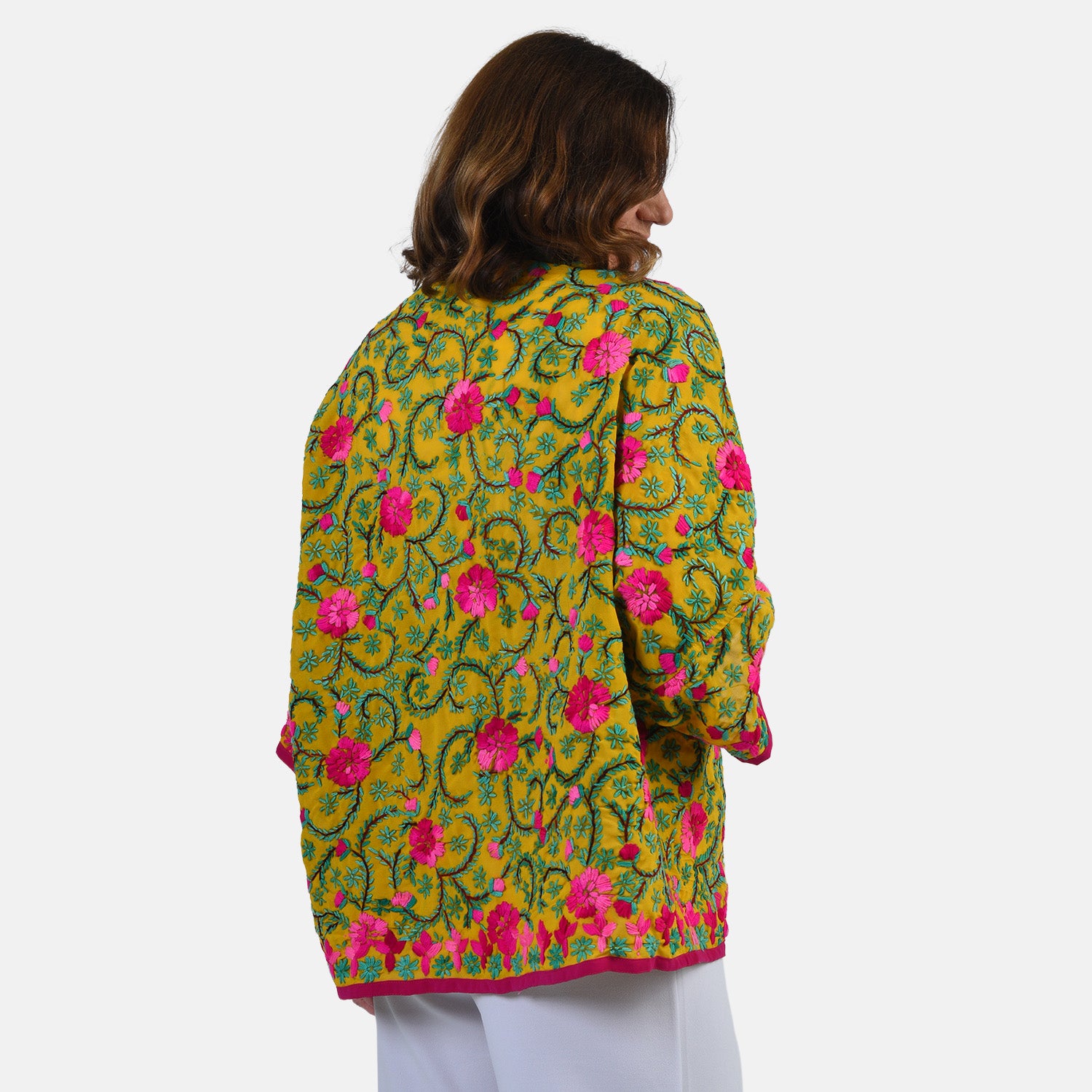 VALLISERIE Embroidery Kimono (Size - One Size) - Yellow_8335559_3