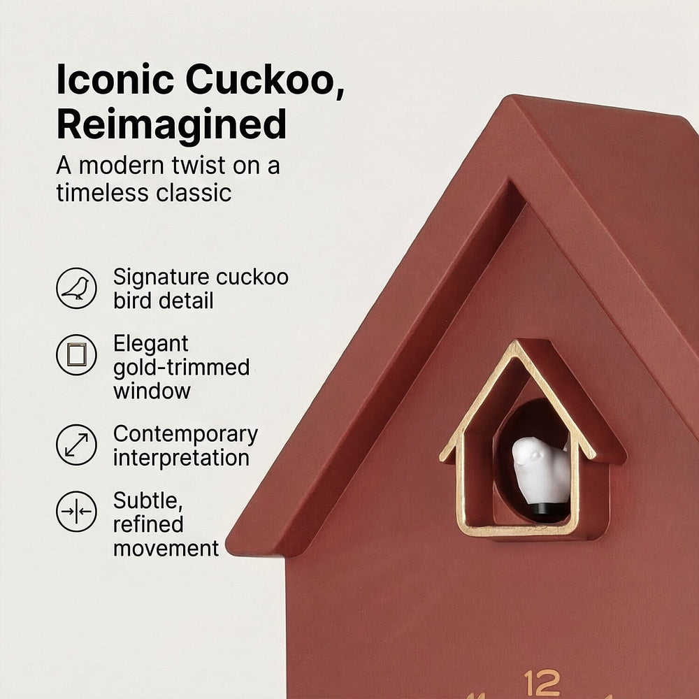 Karlsson-Cuckoo Wall Clock - Wine