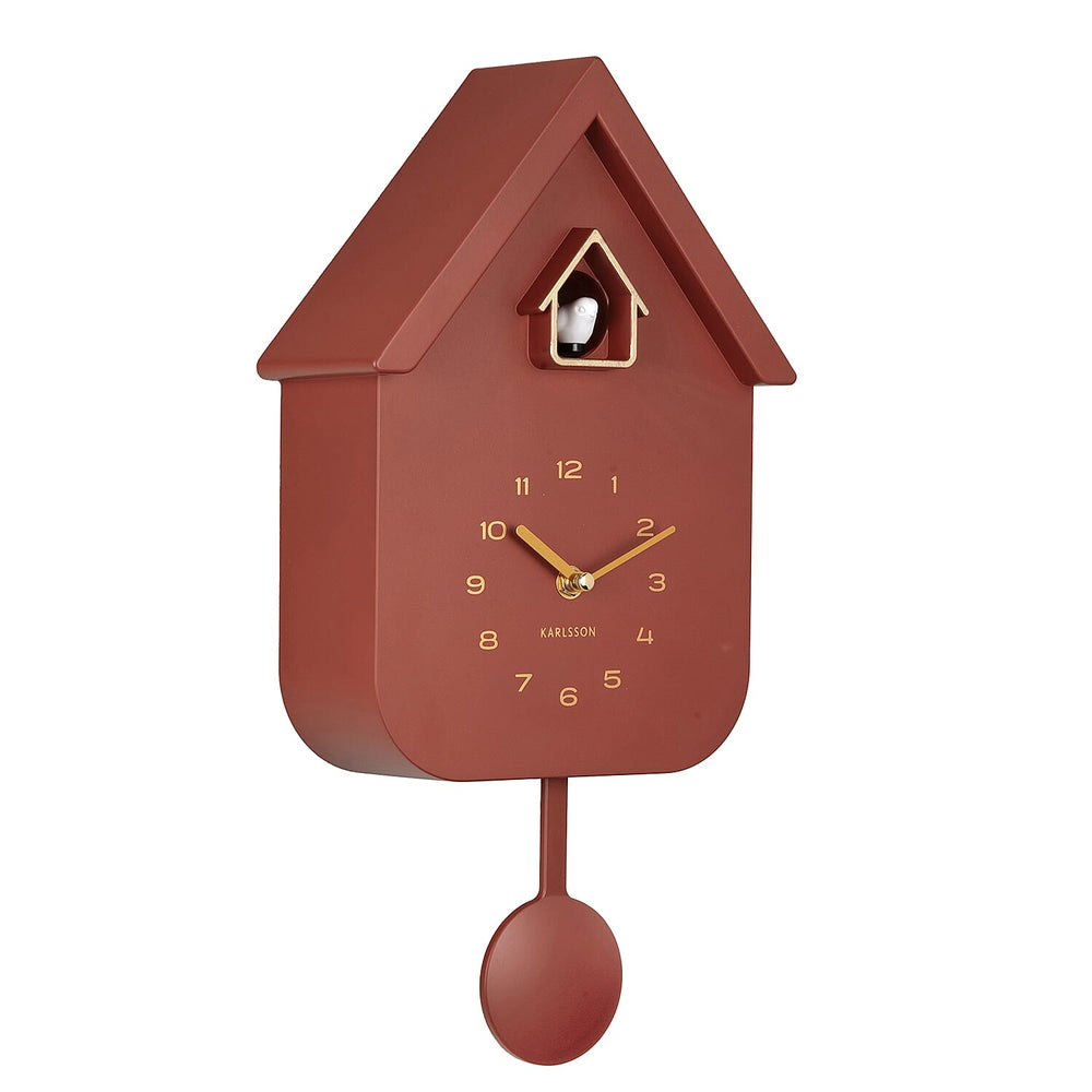 Karlsson-Cuckoo Wall Clock - Wine