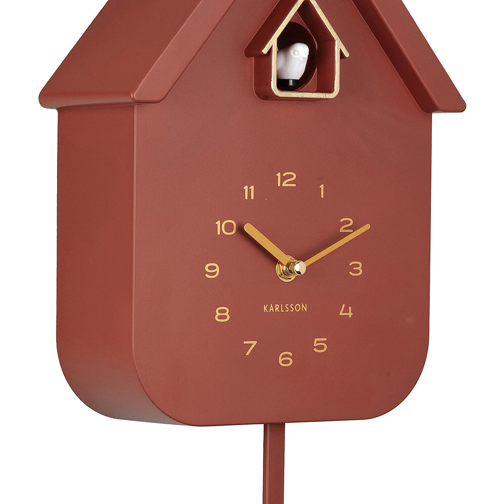 Karlsson-Cuckoo Wall Clock - Wine
