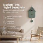 UK First Time Launch Karlsson- Cuckoo Wall Clock - Jungle Green