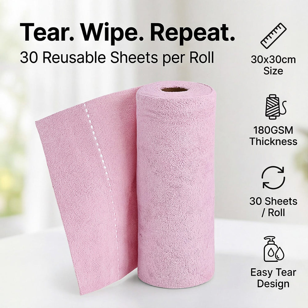Cleaning Towel (Size 30x1 cm) - Pink