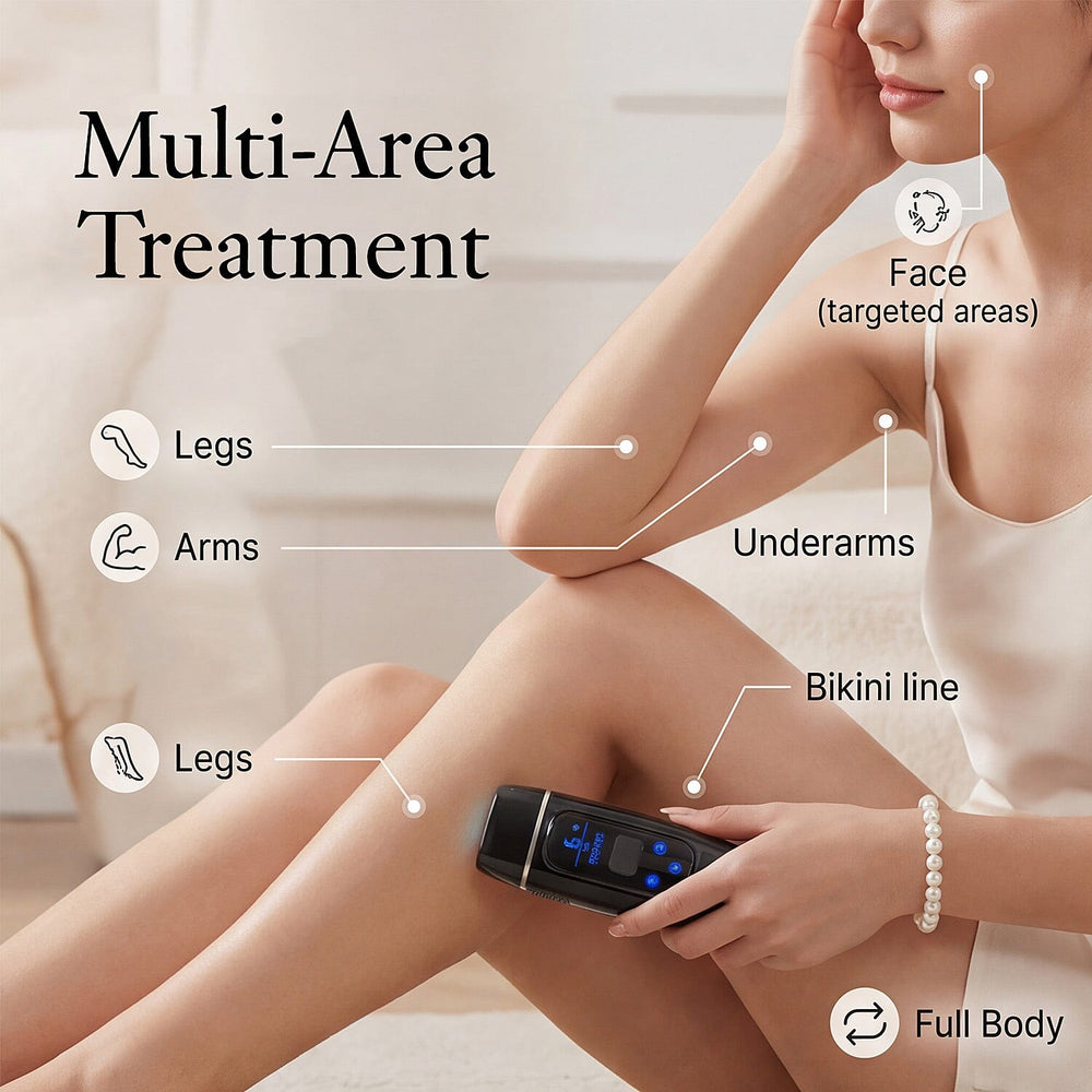 THE BESTSELLER - LunaMour CoolPro Blemish - Hair Removal System with 3 Targeted Heads amd 9 Energy Levels