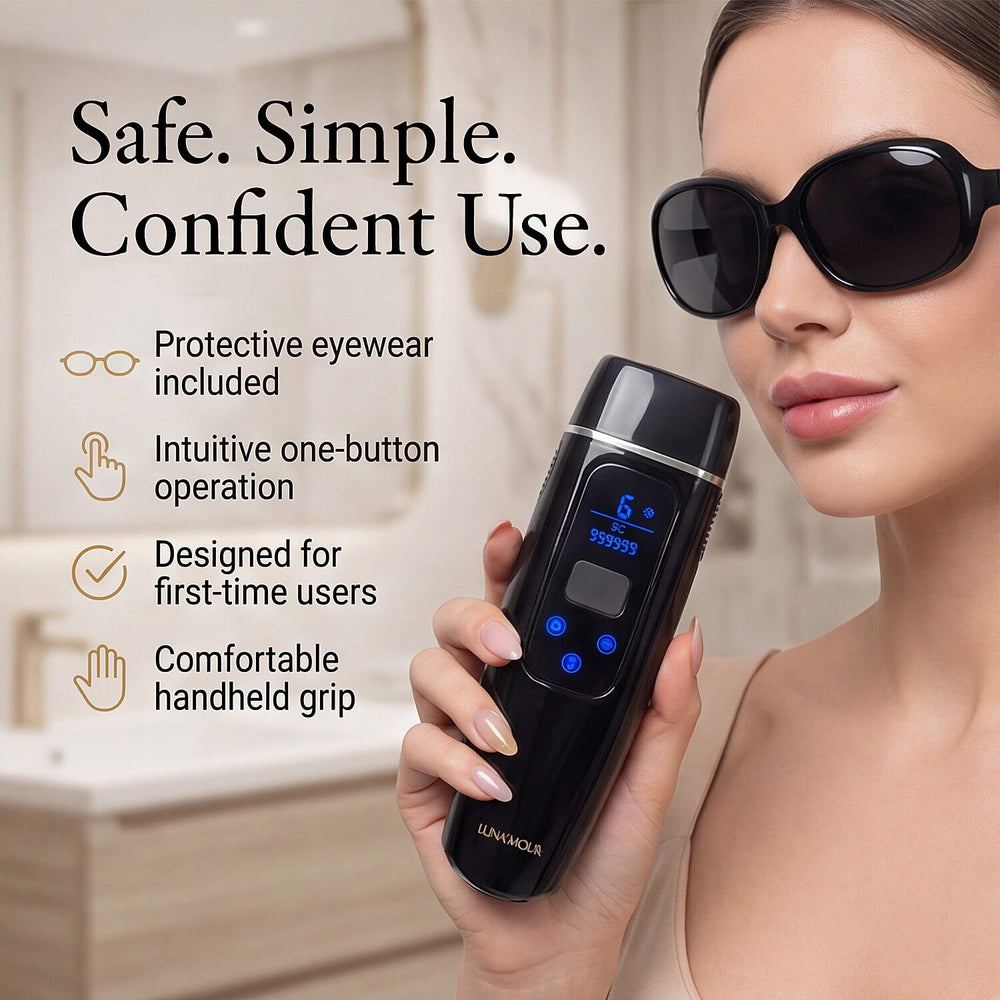 THE BESTSELLER - LunaMour CoolPro Blemish - Hair Removal System with 3 Targeted Heads amd 9 Energy Levels