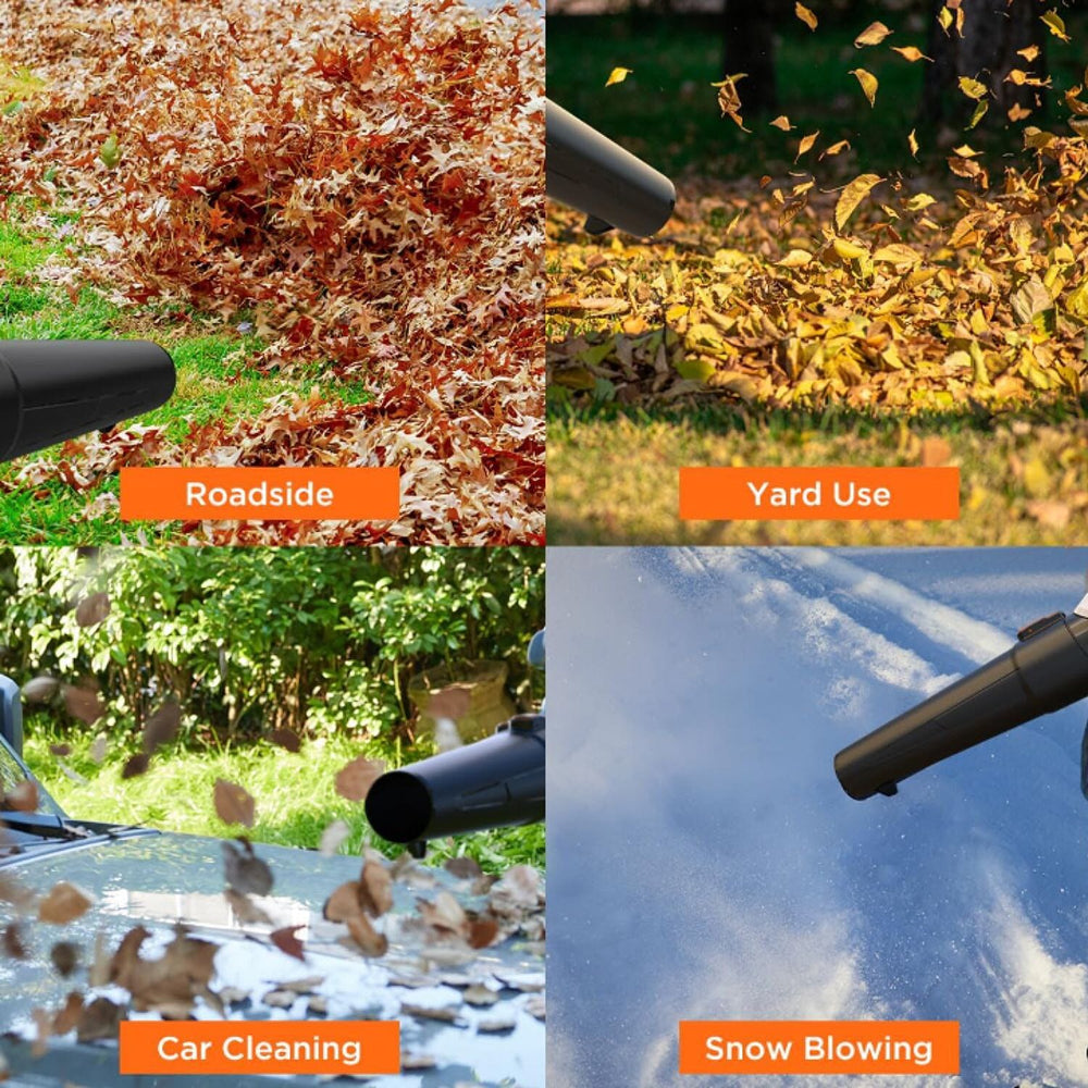 CLOSEOUT DEAL - 20V Cordless Blower Vac - 3-in-1 Function Leaf Blower with 2 x 20V Batteries - Orange