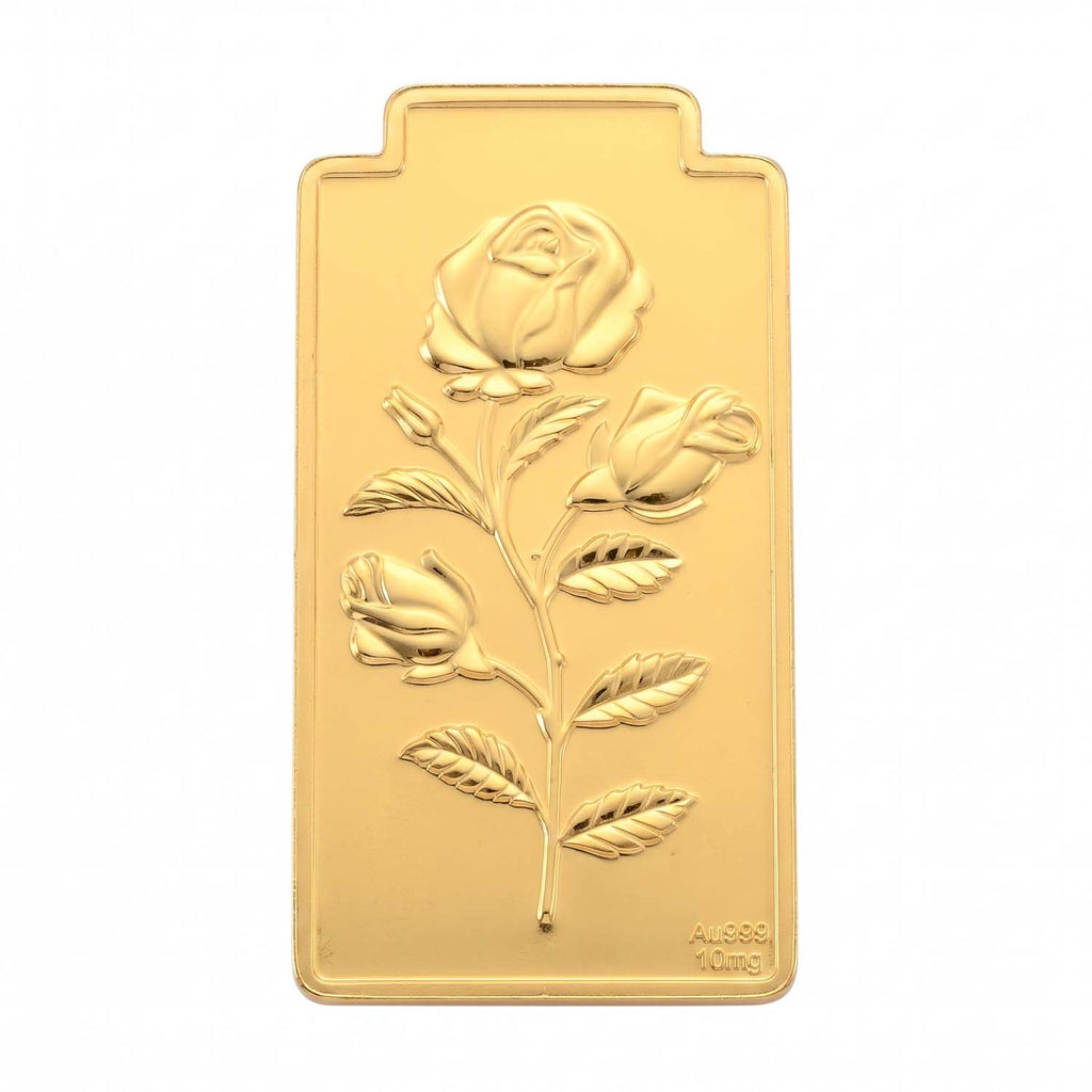 24K Yellow Gold (99.9% Purity) Rose Flower Embossed Foil_8356064