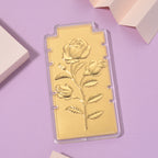 24K Yellow Gold (99.9% Purity) Rose Flower Embossed Foil_8356064_1