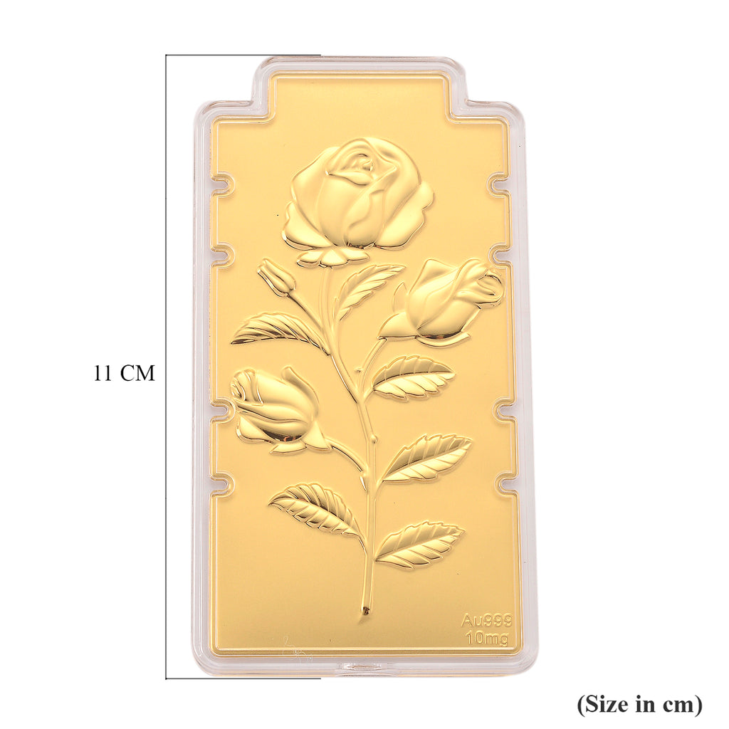 24K Yellow Gold (99.9% Purity) Rose Flower Embossed Foil_8356064_4