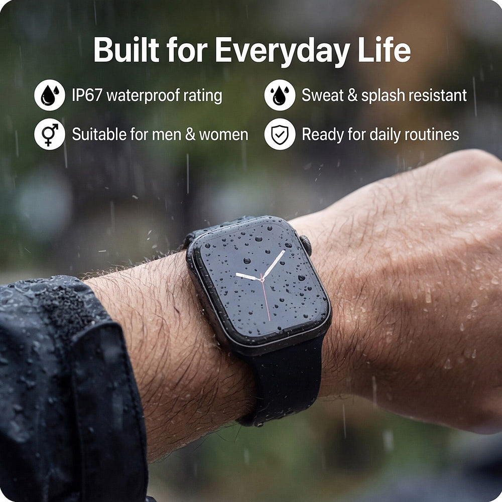 HW X PRO Smartwatch 2.01 inch TFT Display, IP67 Waterproof, Wireless Charging, Health Monitor, Bluetooth 5.2 for Men - Women