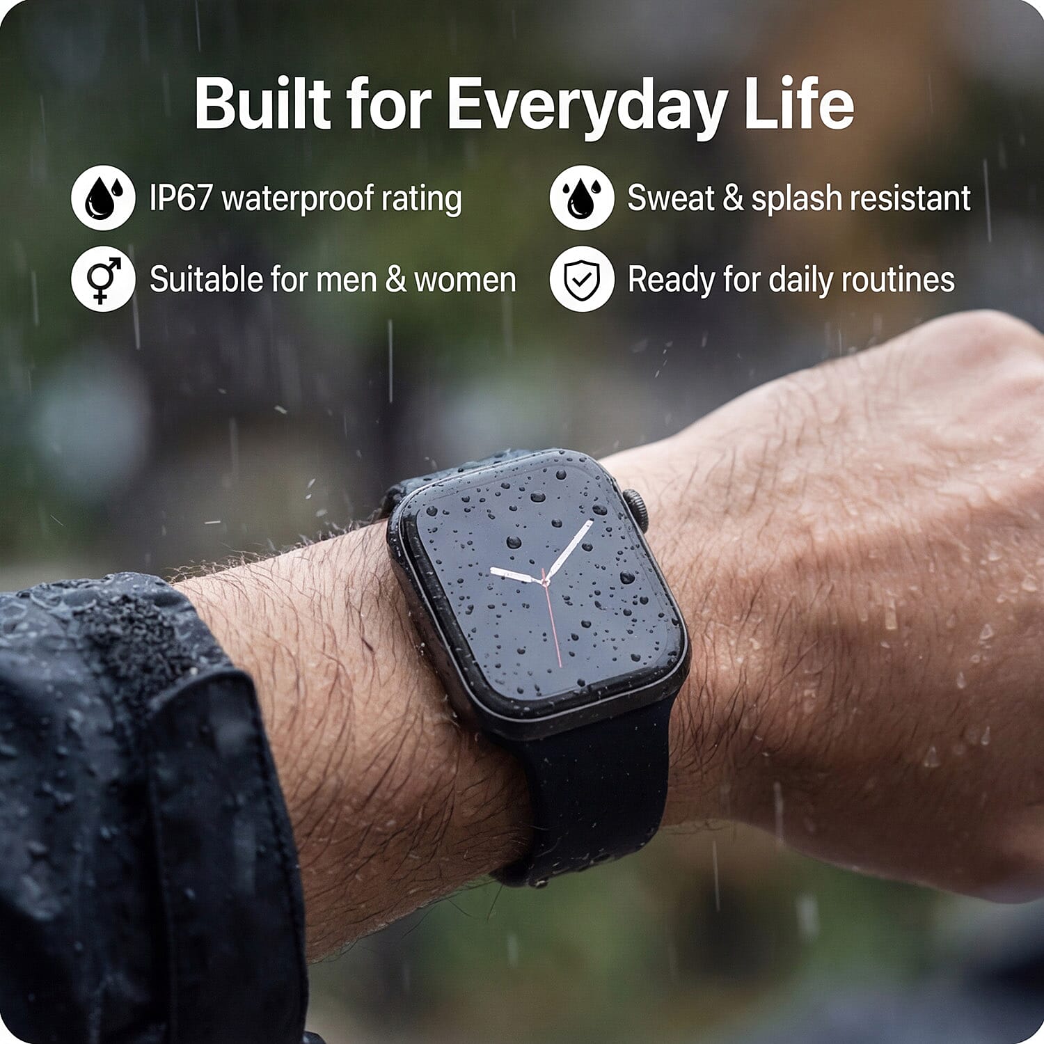 HW X PRO Smartwatch 2.01 inch TFT Display, IP67 Waterproof, Wireless Charging, Health Monitor, Bluetooth 5.2 for Men - Women