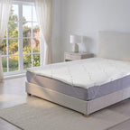 Hush Haven Memory Foam Mattress Topper with Bamboo Cover & High-Density Support (135x190x4cm) - White_8357105_1