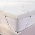 Hush Haven Memory Foam Mattress Topper with Bamboo Cover & High-Density Support (135x190x4cm) - White_8357105_3