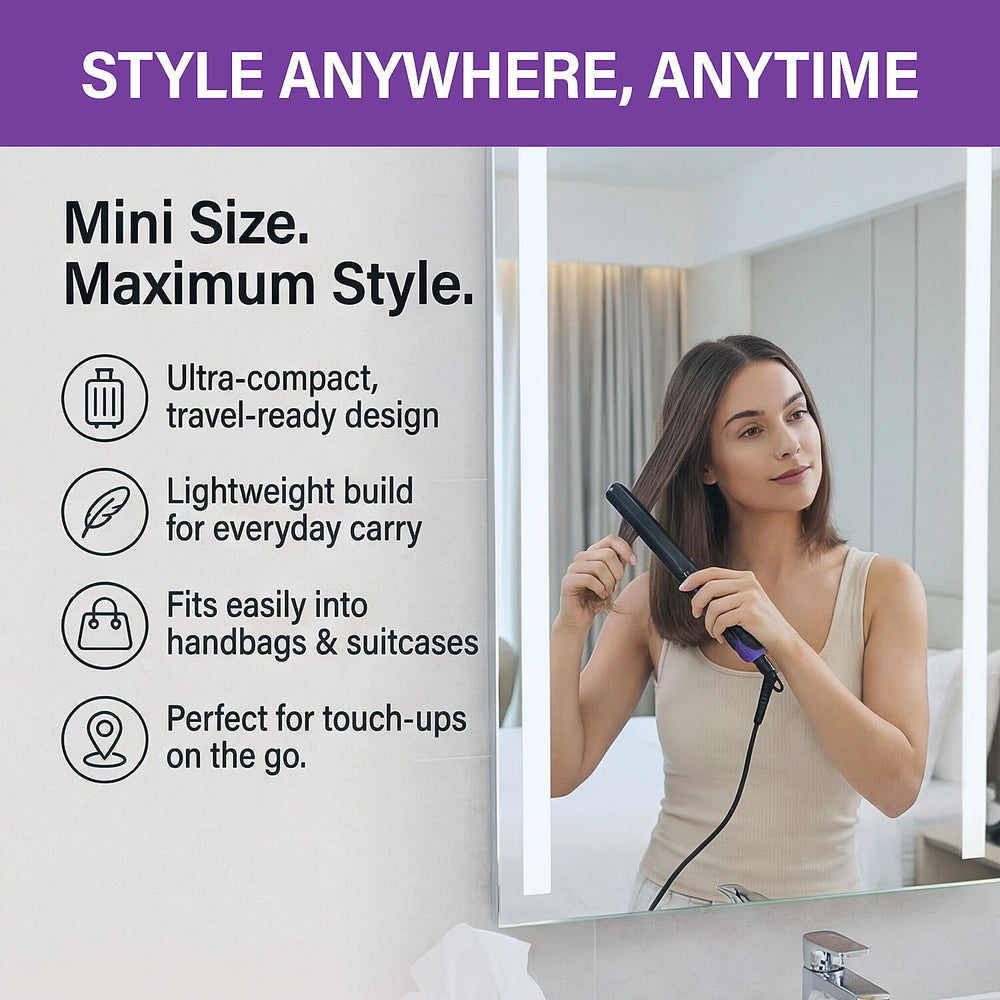 Straight Fix Mini Hair Styler - Black
