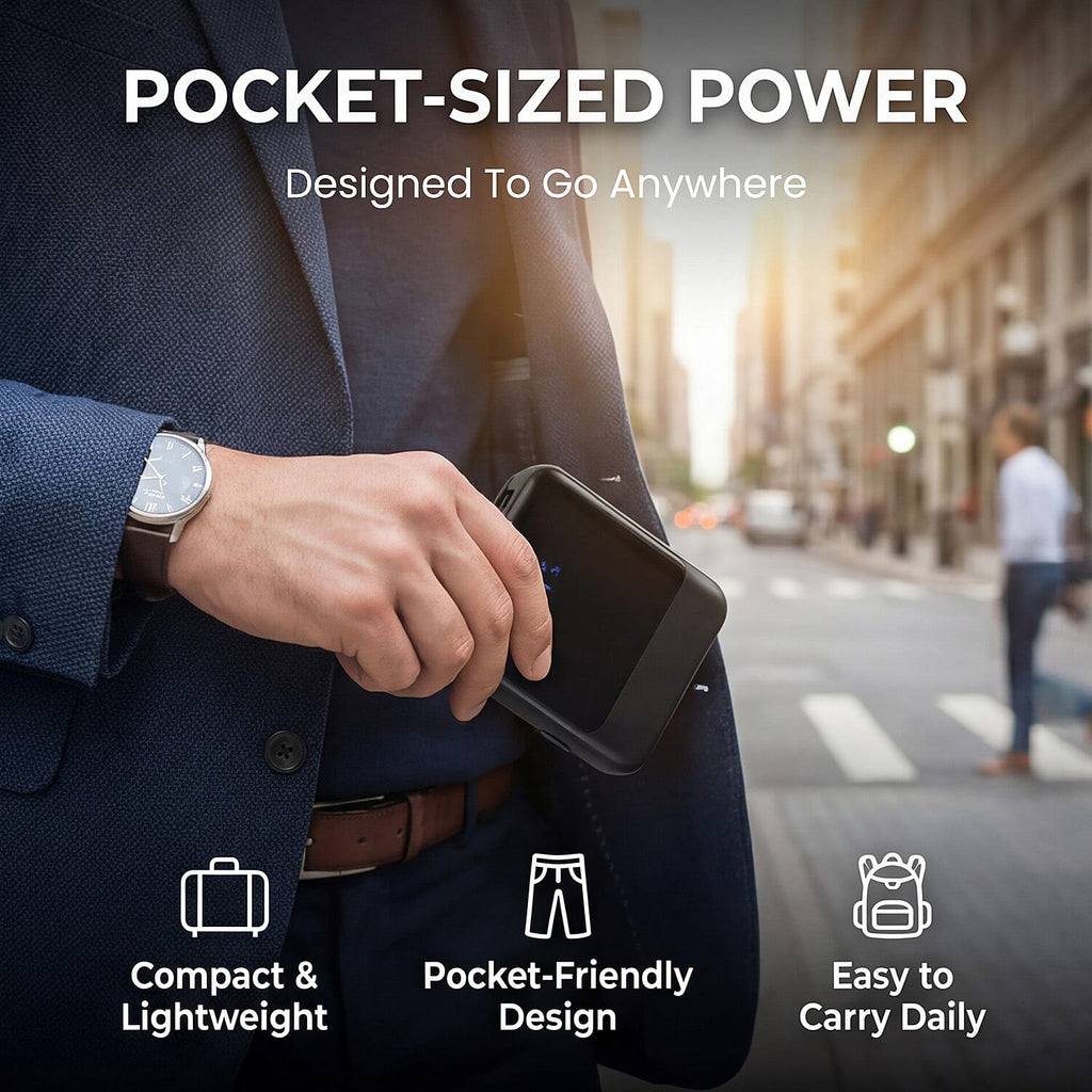 Portable Power Bank (10000mAh) - Black