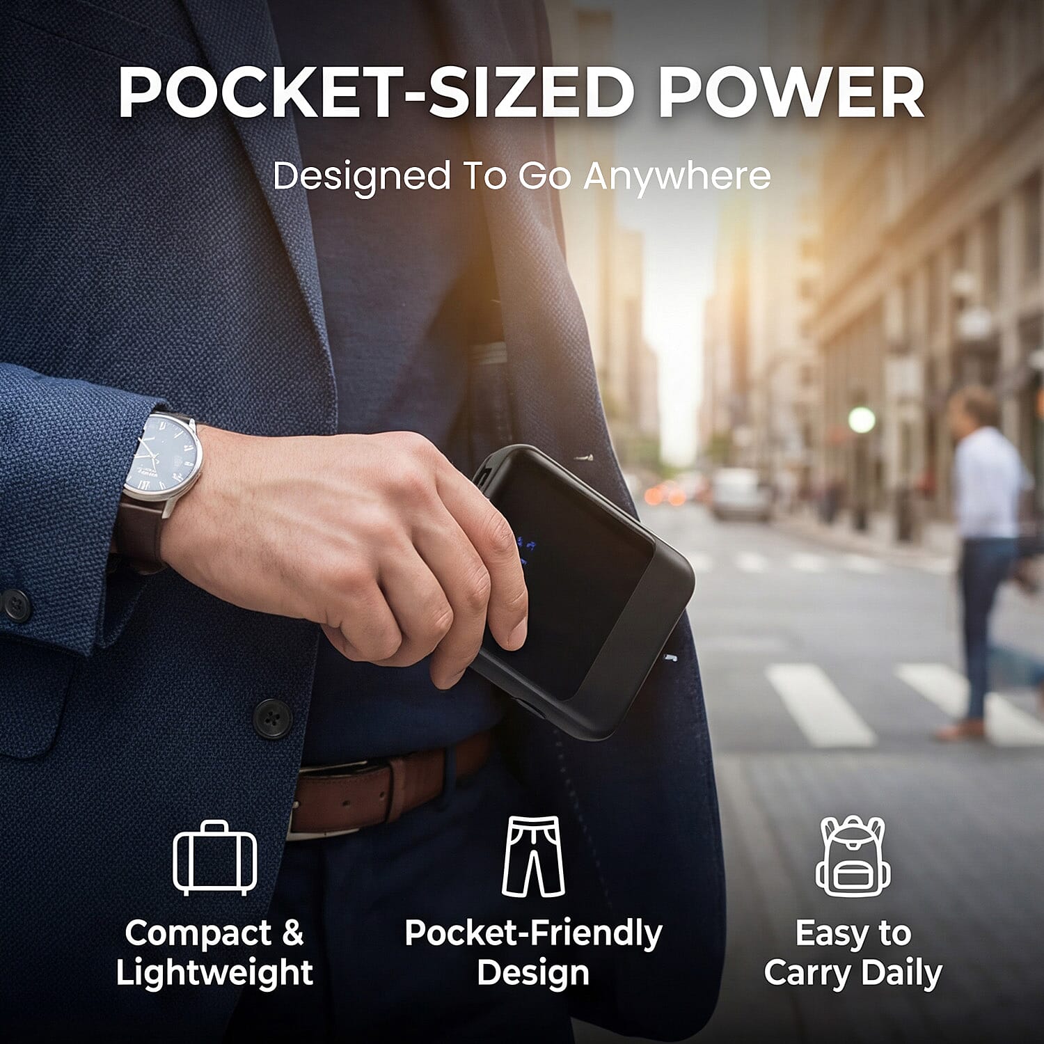 Portable Power Bank (10000mAh) - Black