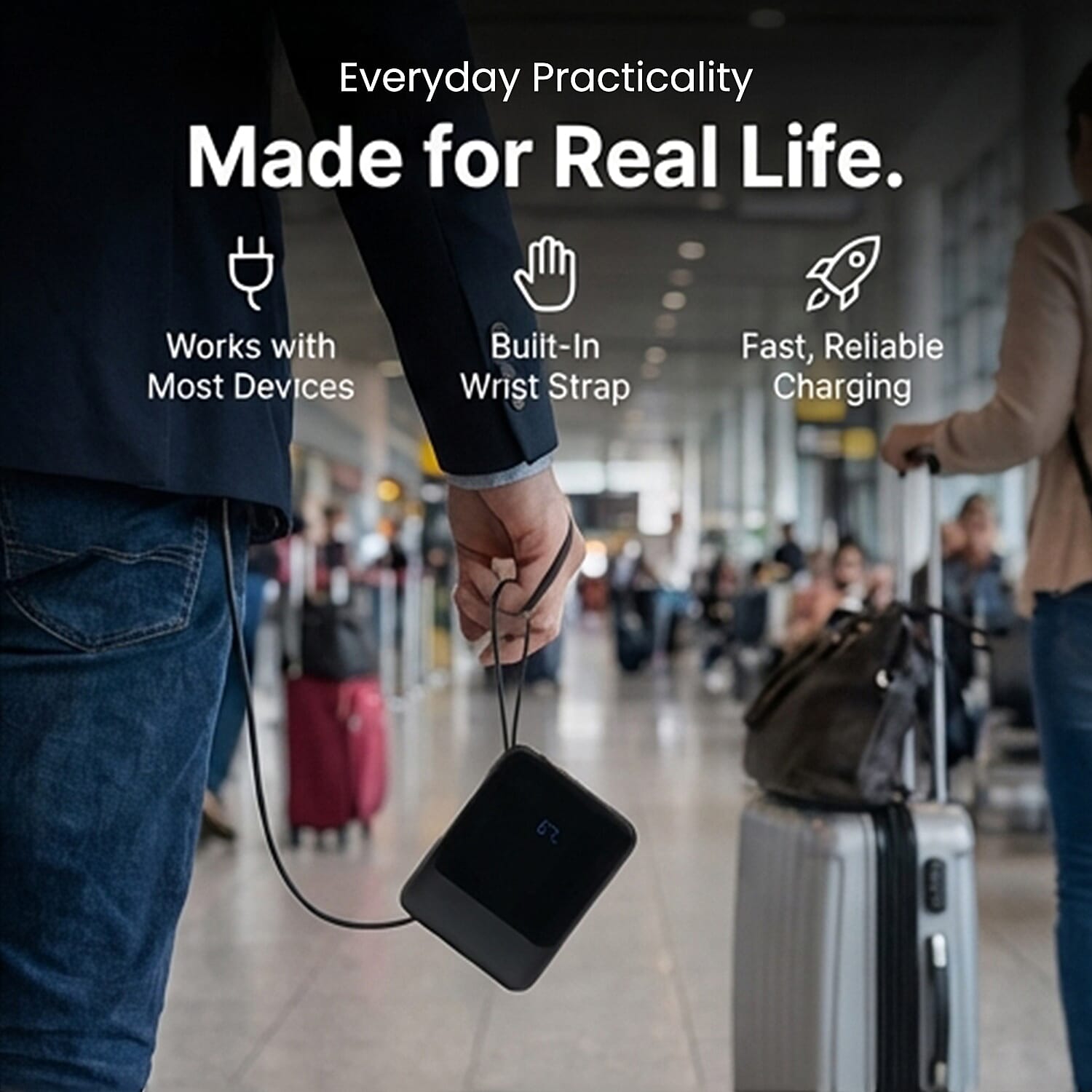Portable Power Bank (10000mAh) - Black