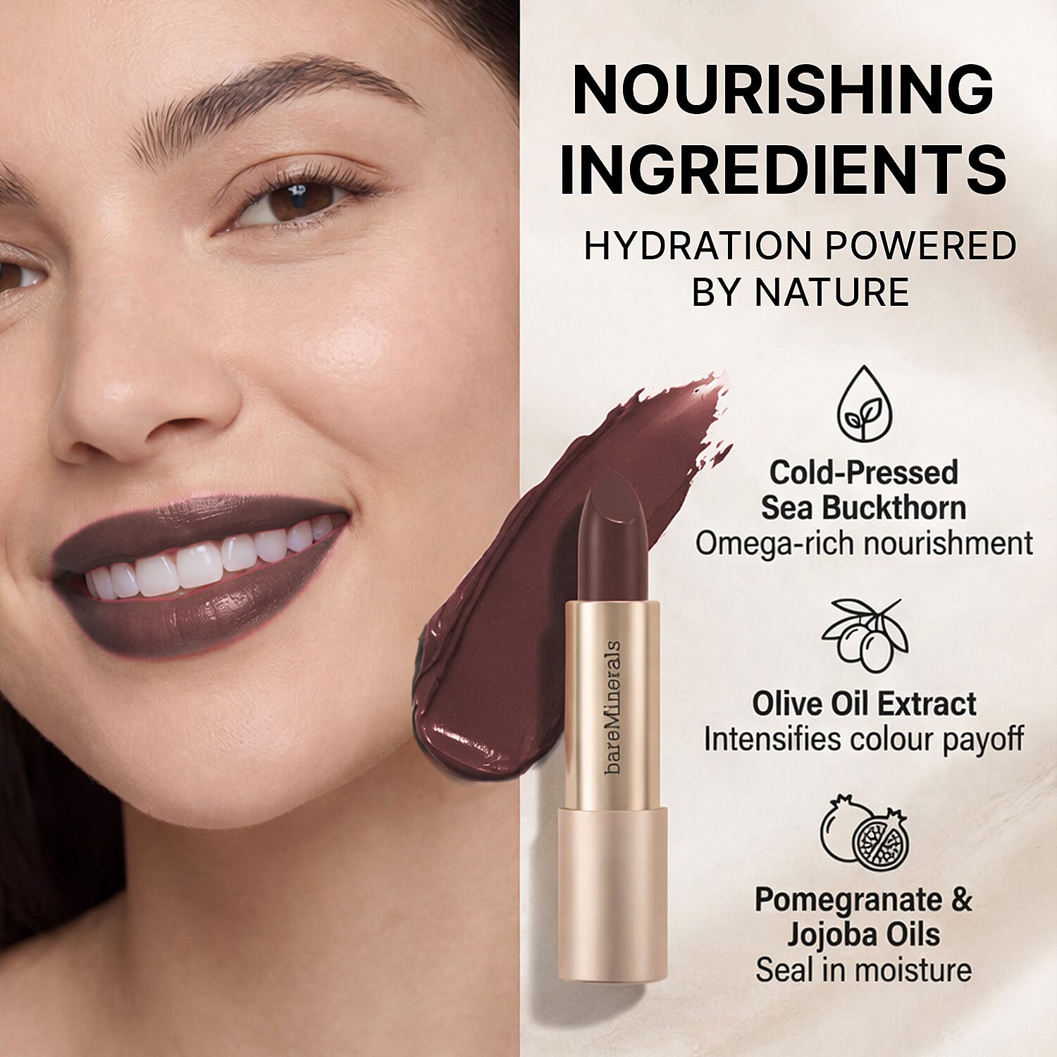 Bare Minerals Mineralist Hydra-Smoothing Lipstick Willpower - 3.6 gr