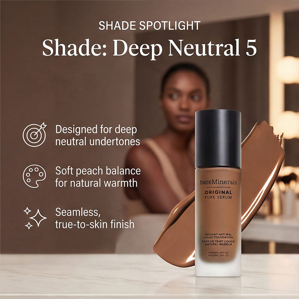ORIGINAL Pure Serum Radiant Natural Liquid Foundation Mineral SPF 20 Deep neutral 5 30 ml
