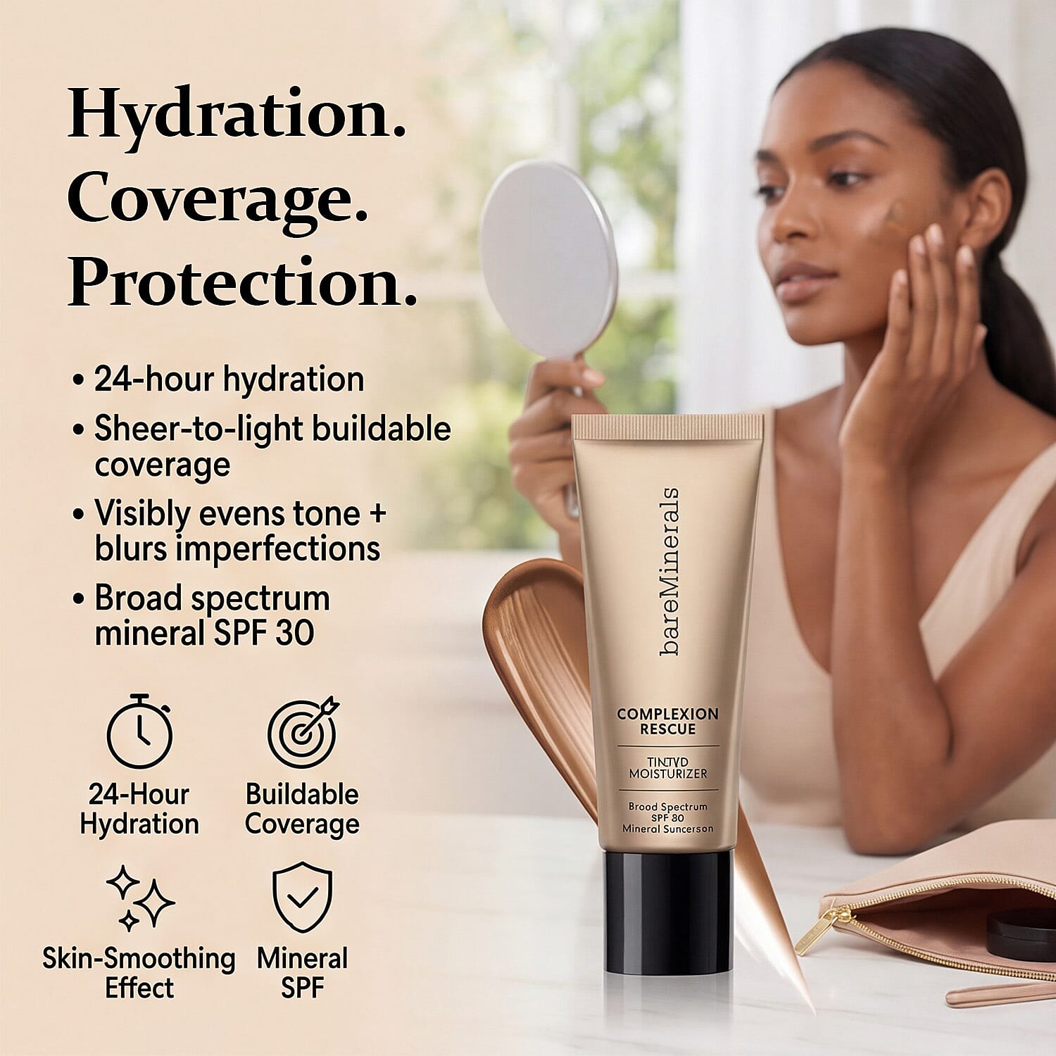 COMPLEXION RESCUE Tinted Moisturizer Natural Matte Foundation SPF 30 Cinnamon