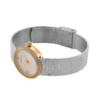 LOWEST EVER-MAJESTY Quartz 7T35 Japan Movement 3ATM WR White MOP - Crystal Dial - Two-Tone CZ Case Ladies Watch with Two-Tone Stainless Steel Strap