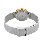 LOWEST EVER-MAJESTY Quartz 7T35 Japan Movement 3ATM WR White MOP - Crystal Dial - Two-Tone CZ Case Ladies Watch with Two-Tone Stainless Steel Strap