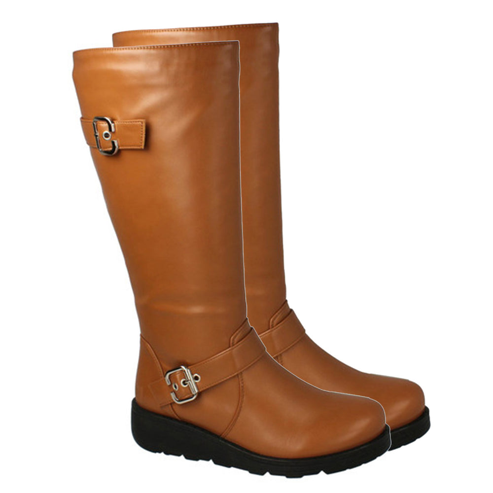 Spot On Ladies Shoe (Size - 4) - Tan_8361769