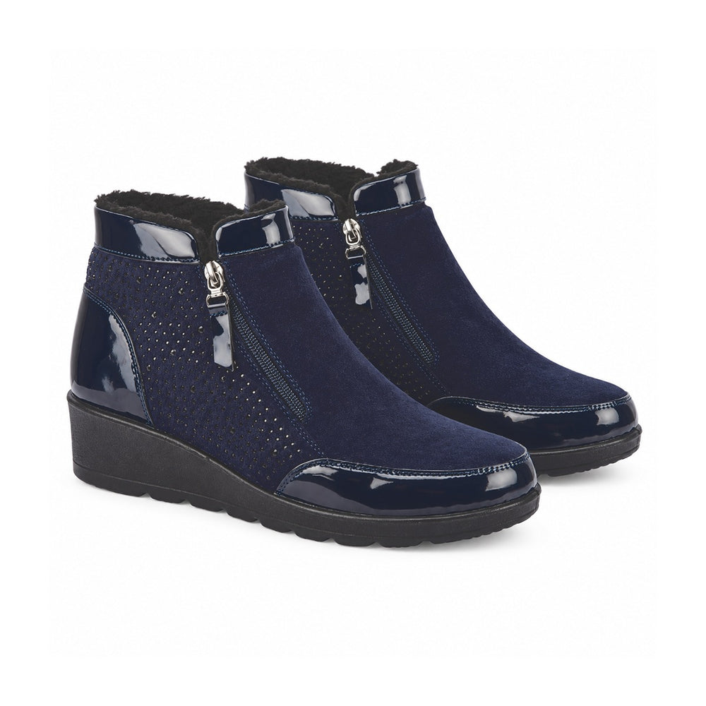 Shoertee Comfort Ladies Shoe (Size - 4) - Navy_8361887