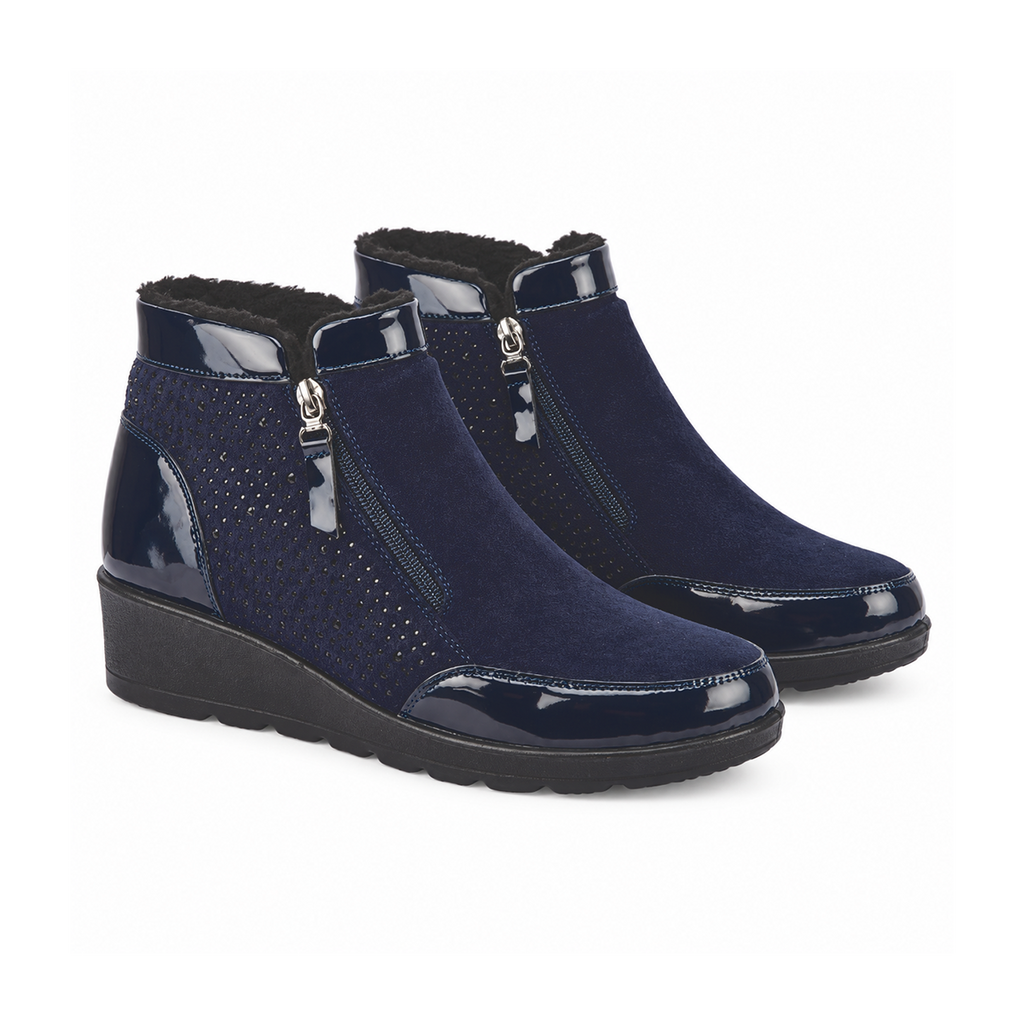 Shoertee Comfort Ladies Shoe (Size - 4) - Navy_8361887
