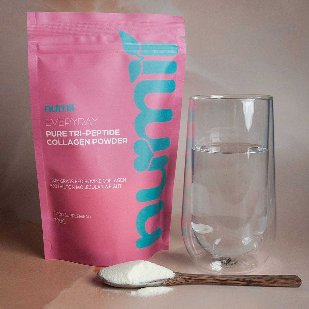 NuMii EveryDay Pure Tri-Peptide Collagen Powder with 500 Dalton Molecular Weight - 100% Grass Fed Bovine Collagen - 100gm
