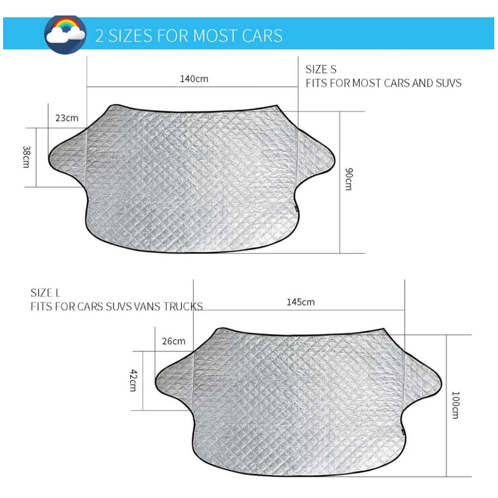 Rolson Large Windscreen Ice-Sun Protector (1450 x 1000mm) - Grey